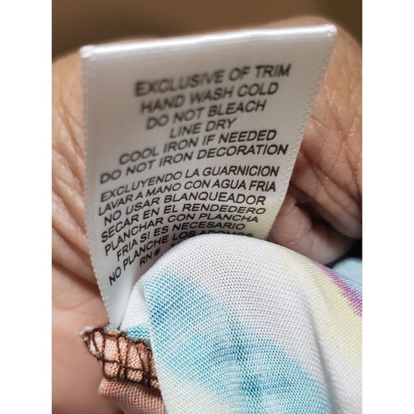 Heart Soul Women Multicolor Beaded Halter Neck Sleeveless Casual Top Blouse L - Picture 9 of 12